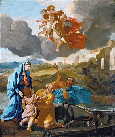 The Return of the Holy Family from Egypt von Nicolas Poussin als Kunstdruck auf Leinwand