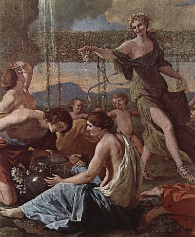 das reich der flora von Nicolas Poussin als Kunstdruck auf Leinwand