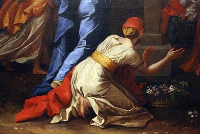 imeneo travestito guarda una danza in onore di priapo von Nicolas Poussin als Kunstdruck auf Leinwand