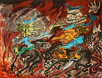 Doedens husarer von Nils von Dardel als Kunstdruck auf Leinwand