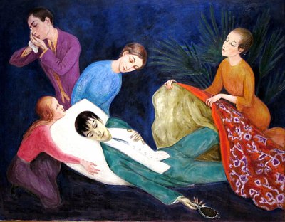 Doeende dandyn von Nils von Dardel als Kunstdruck auf Leinwand