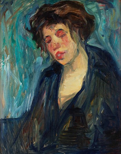 Kvinna von Nils von Dardel als Kunstdruck auf Leinwand