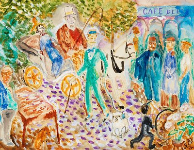 Parisergata von Nils von Dardel als Kunstdruck auf Leinwand