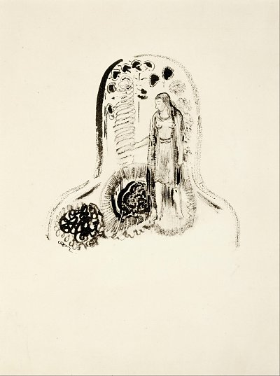 Jeune Fille dans un Jardin de Fleurs von Odilon Redon als Kunstdruck auf Leinwand