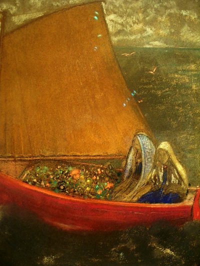 La Voile jaune von Odilon Redon als Kunstdruck auf Leinwand