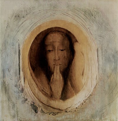 Le Silence von Odilon Redon als Kunstdruck auf Leinwand