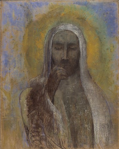 Le christ du silence von Odilon Redon als Kunstdruck auf Leinwand