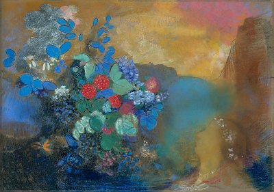 Ophelia Among the Flowers von Odilon Redon als Kunstdruck auf Leinwand