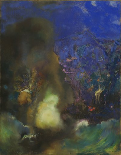 Roger and Angelica von Odilon Redon als Kunstdruck auf Leinwand