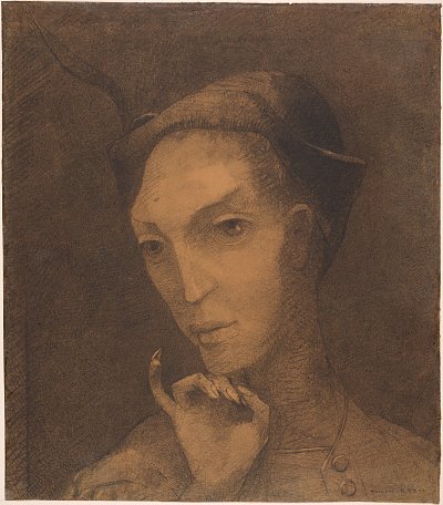 The fool von Odilon Redon als Kunstdruck auf Leinwand
