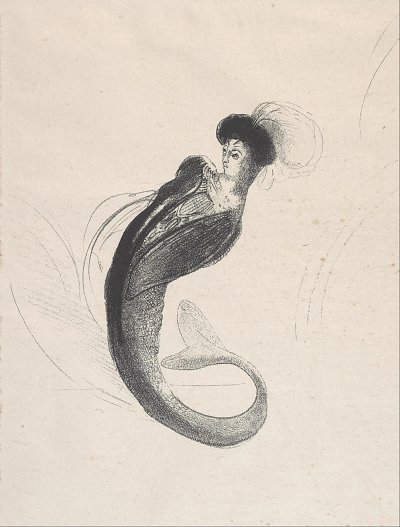 Untitled trial lithograph von Odilon Redon als Kunstdruck auf Leinwand