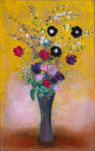 Vase of Flowers von Odilon Redon als Kunstdruck auf Leinwand