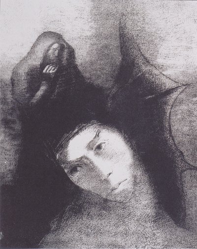 Was ist der Sinn von Odilon Redon als Kunstdruck auf Leinwand