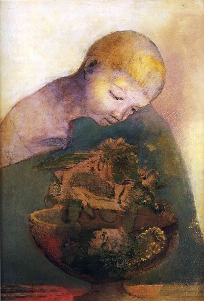 cup of cognition von Odilon Redon als Kunstdruck auf Leinwand