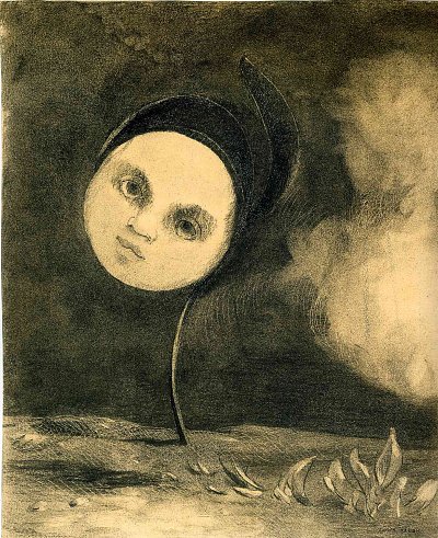 head on a stem von Odilon Redon als Kunstdruck auf Leinwand