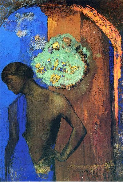saint john the blue tunic 1892 von Odilon Redon als Kunstdruck auf Leinwand
