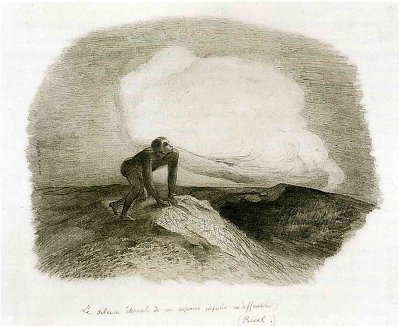 the eternal silence of these infinite spaces frightens me von Odilon Redon als Kunstdruck auf Leinwand