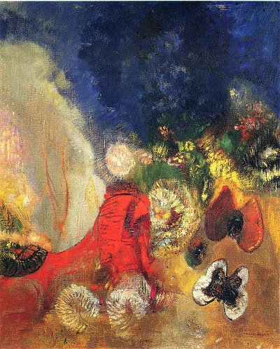 the red sphinx von Odilon Redon als Kunstdruck auf Leinwand