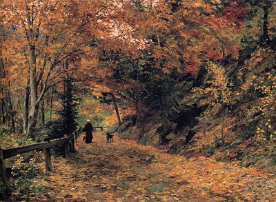 Falling Leaves von Olga Wisinger-Florian als Kunstdruck auf Leinwand