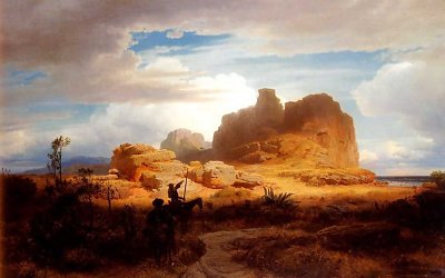 don quixote von Oswald Achenbach als Kunstdruck auf Leinwand