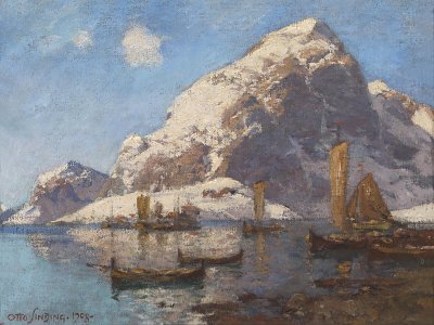 Lofoten von Otto Sinding als Kunstdruck auf Leinwand