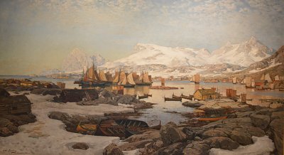Spring Day In Lofoten von Otto Sinding als Kunstdruck auf Leinwand