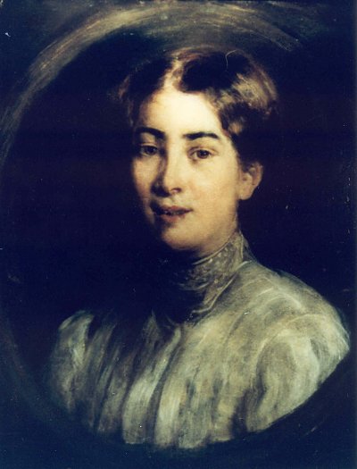Frauenportrait von Otto-Piltz als Kunstdruck auf Leinwand
