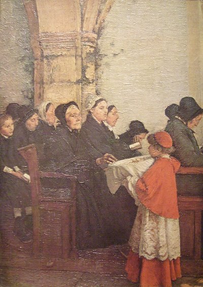Le Pain benit von Pascal Adolphe Dagnan Bouveret als Kunstdruck auf Leinwand