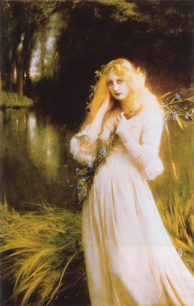 Ophelia von Pascal Adolphe Dagnan Bouveret als Kunstdruck auf Leinwand