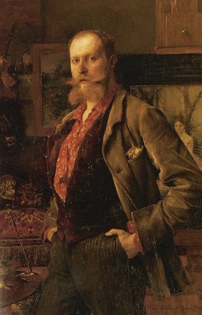Portrait de Gustave Courtois von Pascal Adolphe Dagnan-Bouveret als Kunstdruck auf Leinwand