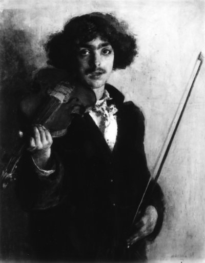 The Musician von Pascal Adolphe Dagnan Bouveret als Kunstdruck auf Leinwand