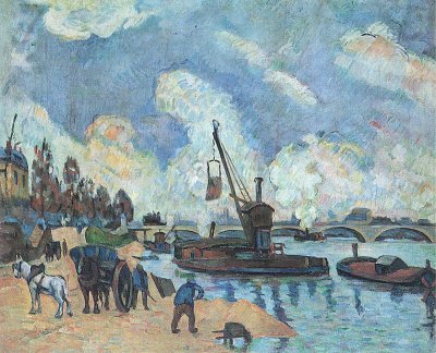 Am Quai de Bercy in Paris von Paul Cezanne als Kunstdruck auf Leinwand