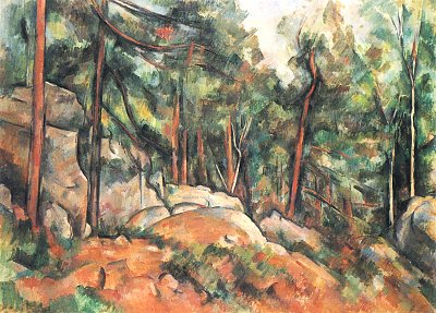 Im Wald von Paul Cezanne als Kunstdruck auf Leinwand