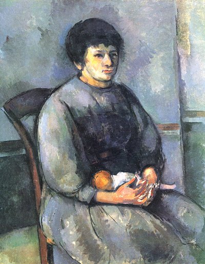 Junges Maedchen mit Puppe von Paul Cezanne als Kunstdruck auf Leinwand