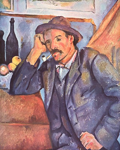 Mann mit der Pfeife von Paul Cezanne als Kunstdruck auf Leinwand