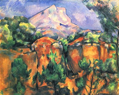 Montagne Sainte Victoire von Paul Cezanne als Kunstdruck auf Leinwand