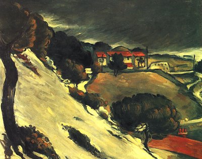 Schneeschmelze in L Estaque von Paul Cezanne als Kunstdruck auf Leinwand