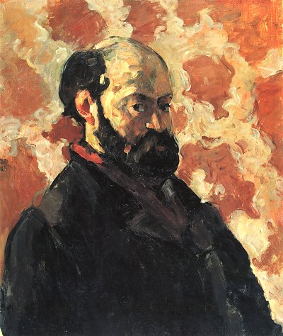 SelbstPortrait vor rosa Hintergrund von Paul Cezanne als Kunstdruck auf Leinwand
