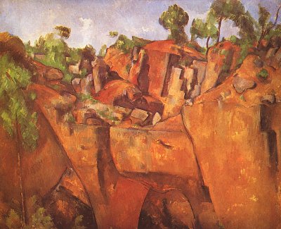 Steinbruch Bibemus von Paul Cezanne als Kunstdruck auf Leinwand