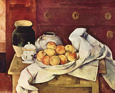 Stillleben 3 von Paul Cezanne als Kunstdruck auf Leinwand