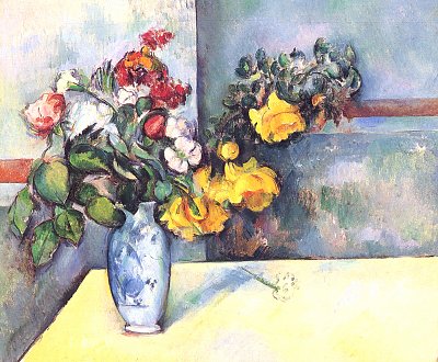 Stillleben Blumen in einer Vase von Paul Cezanne als Kunstdruck auf Leinwand