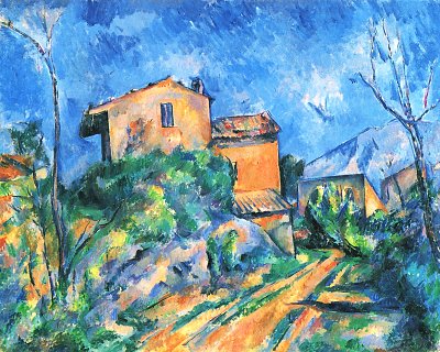 Stillleben Maison Maria am Weg zum Chateau Noir von Paul Cezanne als Kunstdruck auf Leinwand