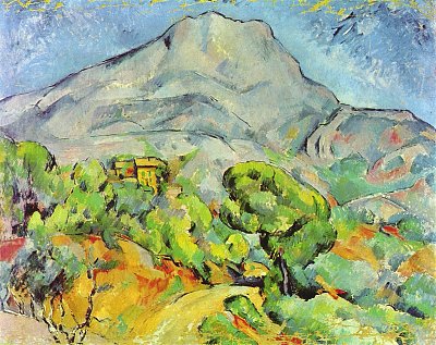 Stillleben Strasse an der Montagne Sainte Victoire von Paul Cezanne als Kunstdruck auf Leinwand
