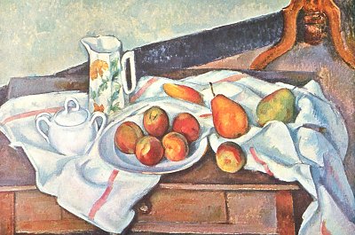 Stillleben mit Zuckerdose von Paul Cezanne als Kunstdruck auf Leinwand