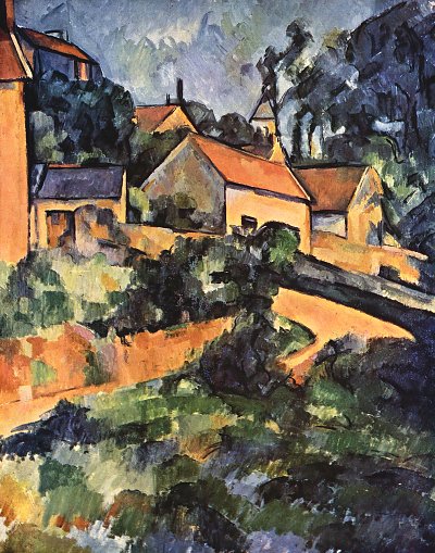 Strassenkurve in Montgeroult von Paul Cezanne als Kunstdruck auf Leinwand