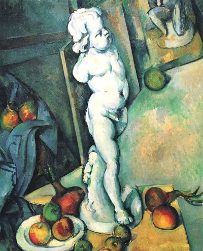 tillleben mit Putto von Paul Cezanne als Kunstdruck auf Leinwand