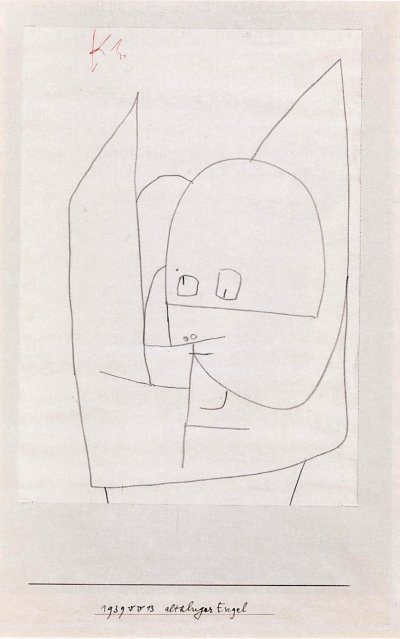 Altkluger Engel von Paul Klee als Kunstdruck auf Leinwand
