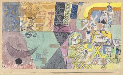 Asiatische Gaukler von Paul Klee als Kunstdruck auf Leinwand