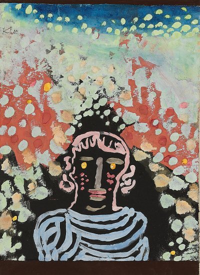 Bildnis in der Laube von Paul Klee als Kunstdruck auf Leinwand