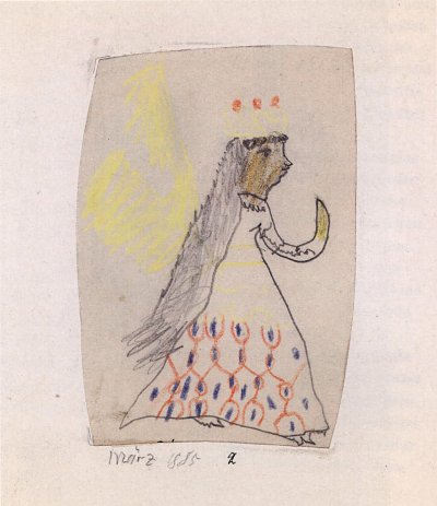 Christkind mit gelben Fluegeln von Paul Klee als Kunstdruck auf Leinwand